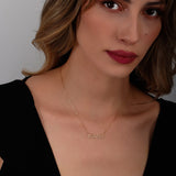 14k Plain Gold Script Mama Necklace Ferkos Fine Jewelry