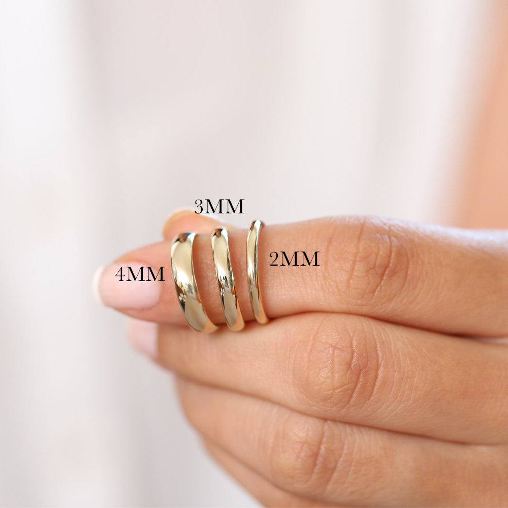 14k Classic Dome 4MM Unisex Wedding Ring – Ferkos Fine Jewelry