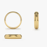 14k Classic Dome 4MM Unisex Wedding Ring Ferkos Fine Jewelry