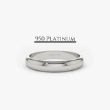 Platinum 3MM Dome Wedding Band 3 Ferkos Fine Jewelry