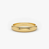 14k 3MM Classic Dome Unisex Wedding Ring 14K Gold Ferkos Fine Jewelry