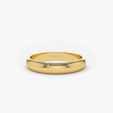 14k 3MM Classic Dome Unisex Wedding Ring 14K Gold Ferkos Fine Jewelry