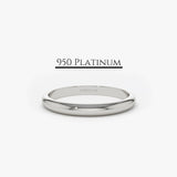 Platinum 2MM Dome Wedding Band 3 Ferkos Fine Jewelry