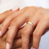 14K Flat 4MM Wedding Band Ferkos Fine Jewelry