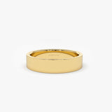14K Flat 4MM Wedding Band 14K Gold Ferkos Fine Jewelry
