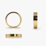 14K Flat 4MM Wedding Band Ferkos Fine Jewelry