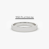Platinum 3MM Flat Wedding Band 3 Ferkos Fine Jewelry