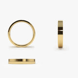 14K Flat 3MM Wedding Band Ferkos Fine Jewelry