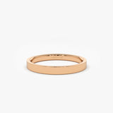 14k Flat 2MM wedding band 14K Rose Gold Ferkos Fine Jewelry