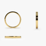 14k Flat 2MM wedding band Ferkos Fine Jewelry