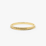 14K Gold Chevron Herringbone Eternity Cut Ring 14K Gold Ferkos Fine Jewelry
