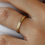 14k Beaded Stacking Gold Wedding Band Ferkos Fine Jewelry