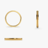 14k Beaded Stacking Gold Wedding Band Ferkos Fine Jewelry