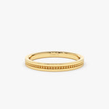 14k Beaded Stacking Gold Wedding Band 14K Gold Ferkos Fine Jewelry