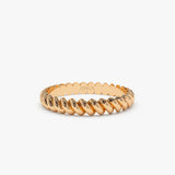 14K 3MM Twisted Rope Ring 14K Rose Gold Ferkos Fine Jewelry