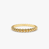 14K 2MM Twisted Rope Ring 14K Gold Ferkos Fine Jewelry