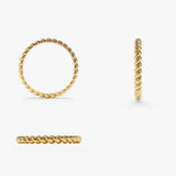 14K 2MM Twisted Rope Ring Ferkos Fine Jewelry
