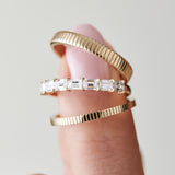 1.5MM Ribbed Ring in 14k Gold Ferkos Fine Jewelry