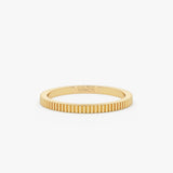 1.5MM Ribbed Ring in 14k Gold 14K Gold Ferkos Fine Jewelry