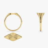 14k Gold Sun Signet Ring Ferkos Fine Jewelry