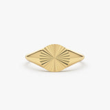 14k Gold Sun Signet Ring 14K Gold Ferkos Fine Jewelry