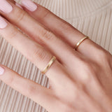 3MM Ribbed Ring in 14k Gold Ferkos Fine Jewelry