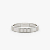 3MM Ribbed Ring in 14k Gold Ferkos Fine Jewelry