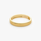 3MM Ribbed Ring in 14k Gold Ferkos Fine Jewelry
