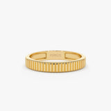 3MM Ribbed Ring in 14k Gold 14K Gold Ferkos Fine Jewelry