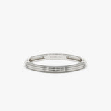 14k Unique Multi Lined 2MM Gold Ring Ferkos Fine Jewelry