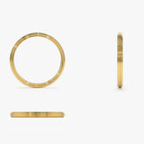 14k Unique Multi Lined 2MM Gold Ring Ferkos Fine Jewelry