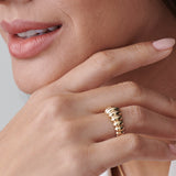 14k Gold Bold Dome Croissant Ring Ferkos Fine Jewelry
