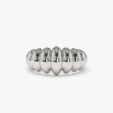 14k Gold Bold Dome Croissant Ring Ferkos Fine Jewelry