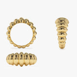 14k Gold Bold Dome Croissant Ring Ferkos Fine Jewelry