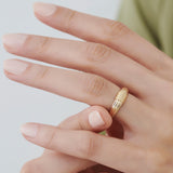 14k Ribbed Dome Graduating Gold Ring Ferkos Fine Jewelry