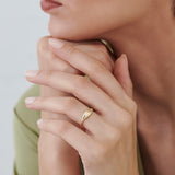 14k Minimalist Wave Signet Ring Ferkos Fine Jewelry