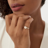 14k Sunburst Initial Signet Ring  Ferkos Fine Jewelry
