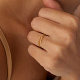 14k Gold Stacking Criss Cross Ring Ferkos Fine Jewelry
