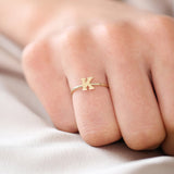 14K Gold Initial Letter Ring Ferkos Fine Jewelry