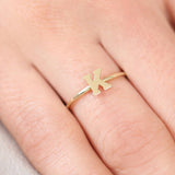 14K Gold Initial Letter Ring Ferkos Fine Jewelry