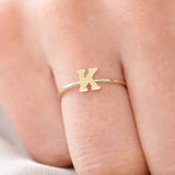 14K Gold Initial Letter Ring  Ferkos Fine Jewelry