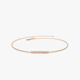 14k Diamond Bar Bracelet 14K Rose Gold Ferkos Fine Jewelry
