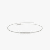 14k Diamond Bar Bracelet 14K White Gold Ferkos Fine Jewelry