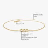 14K Gold Trio Diamond Bracelet with Thin Chain Ferkos Fine Jewelry