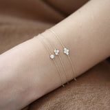 14k Gold Bezel Setting Diamond Solitaire Bracelet 0.05ctw Ferkos Fine Jewelry