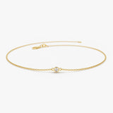 14k Gold Bezel Setting Diamond Solitaire Bracelet 0.05ctw 14K Gold Ferkos Fine Jewelry