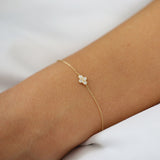 14K Gold Dainty Quad Diamond Bracelet Ferkos Fine Jewelry
