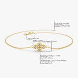 14K Gold Dainty Quad Diamond Bracelet Ferkos Fine Jewelry