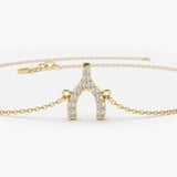 14K Diamond Wishbone Charm Bracelet Ferkos Fine Jewelry