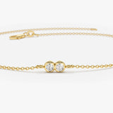 14K Gold Double Diamond Station Bracelet Ferkos Fine Jewelry